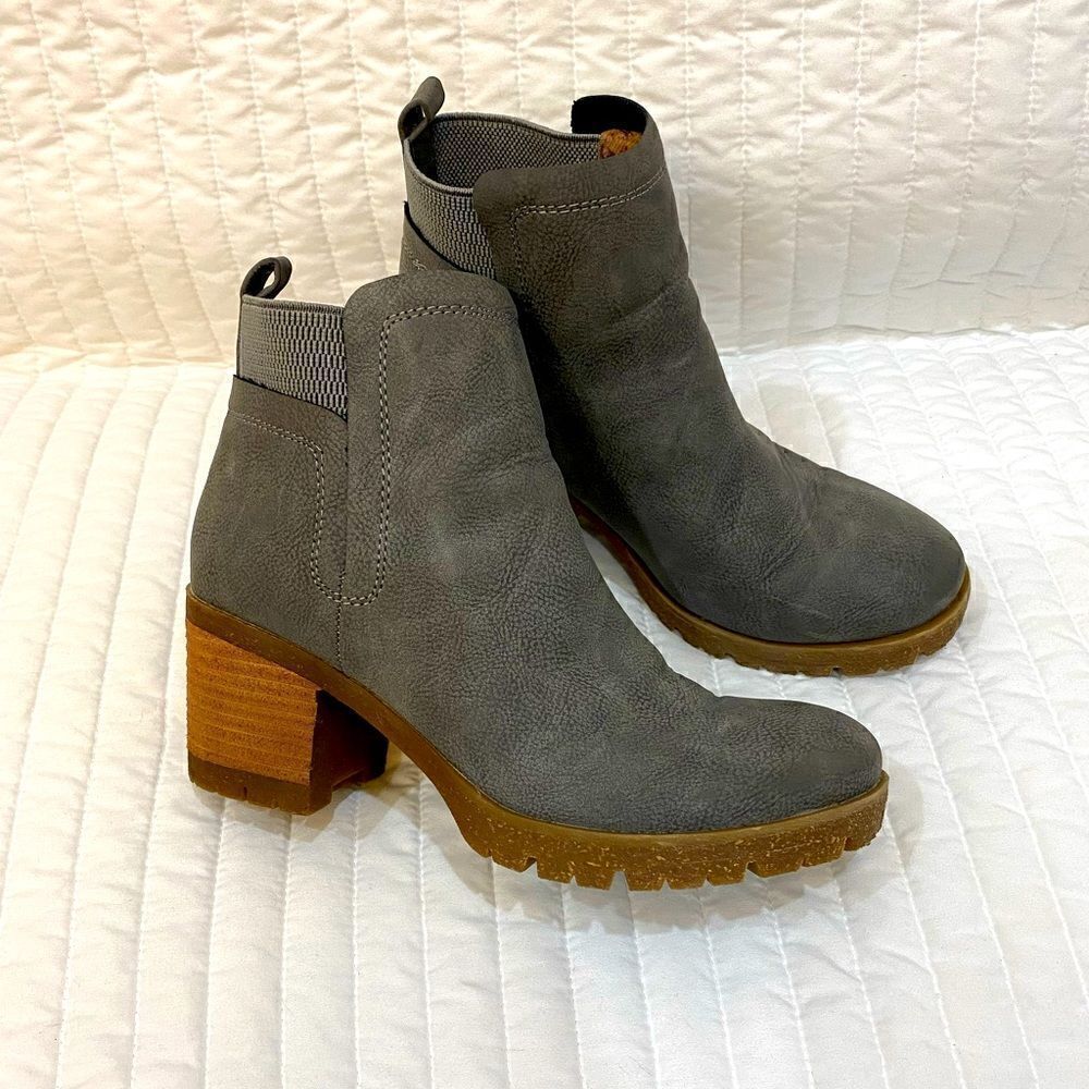 Korks Elsie Gray Ankle Booties Women Size 6.5